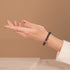 Bracelet en perles d'eau douce bleu nuit | Argent sterling 925